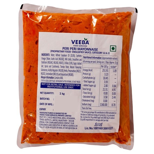 Veeba Peri Peri Mayonnaise 1 Kg