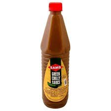 Sams Green Chilli Sauce, 5 ltr