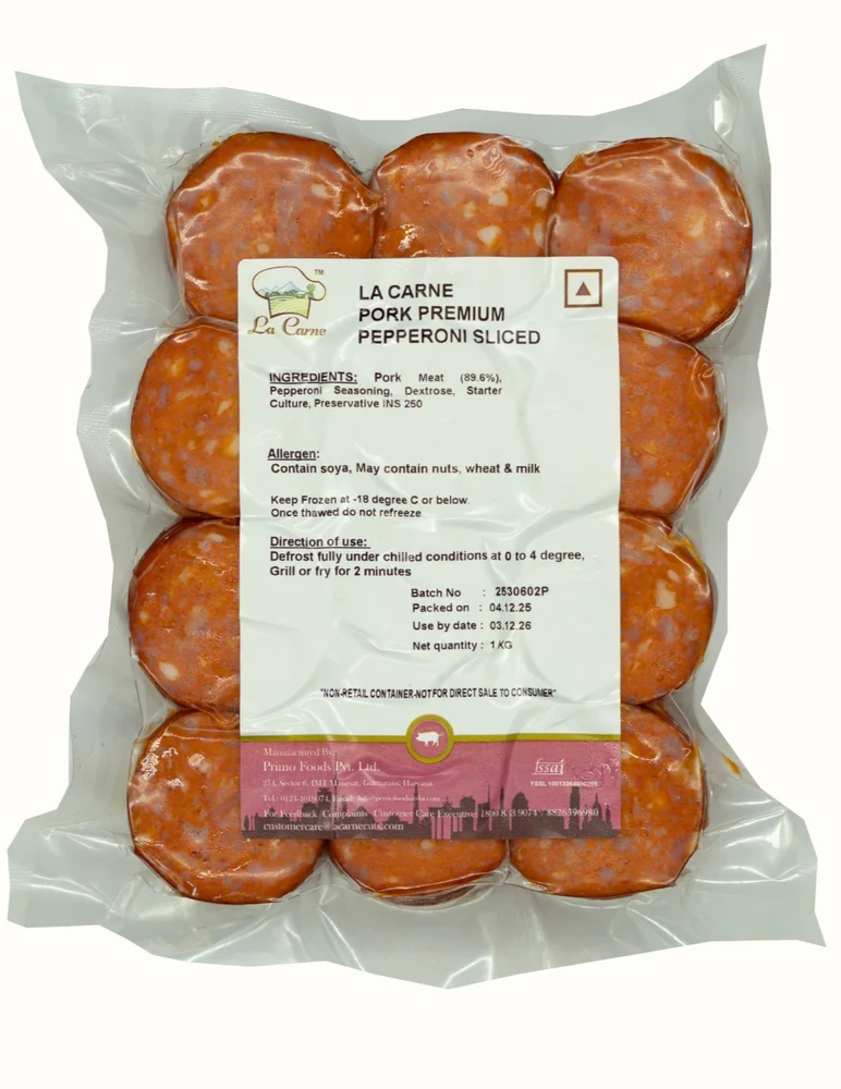 La Carne Pork Pepperoni Premium Slices, 1 kg