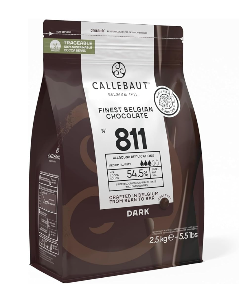 Callebaut Belgian Dark Chocolate 811 , 2.5 Kg
