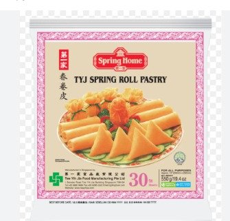 TYJ Spring Roll Pastry 250mm 550 gn(30 x30)