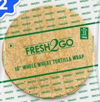 Fresh 2 Go Whole Wheat Tortilla Wrap, 10 inch