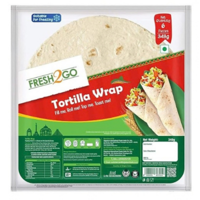 Fresh 2 Go Plain Tortilla 6 Inch, 300 gm