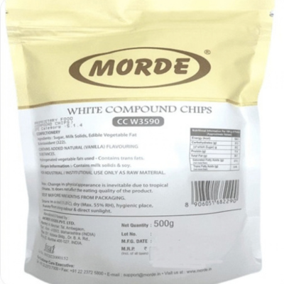 Morde White Chocochips, 500 gm