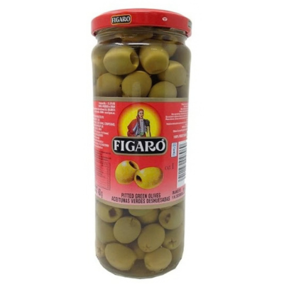 Figaro Green Olive Pitted, 450 gm