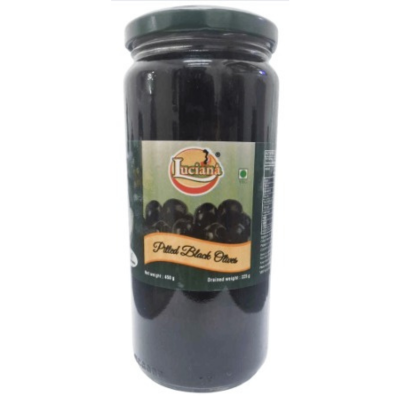 Luciana Black Olive Pitted, 450gm
