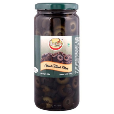 Luciana Black Olive Slice, 450 gm