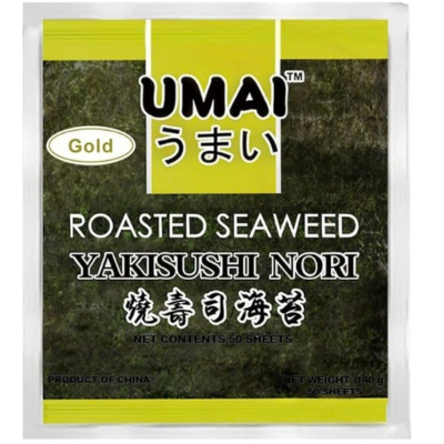 Umai Roasted Yaki Sushi Noori Sheet, 50 Sheets