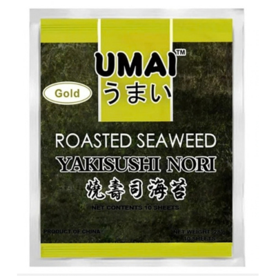 Umai Roasted Yaki Sushi Noori Sheet, 10 Sheets