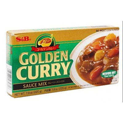 S&B Golden Curry Mix Medium Hot, 220 gm