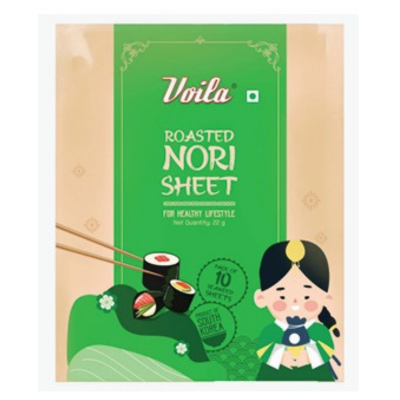 Voila Gold Grade Roasted Nori (Seaweed) Sheet, 10 Pieces