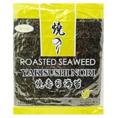 TC Roasted Yaki Sushi Nori (Seaweed), 140 gm (Pack of 50)