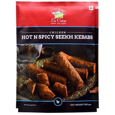 La Carne Chicken Hot N Spicy Seekh Kebabs, 960 gm