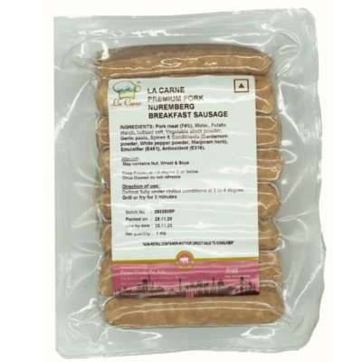 La Carne Premium Pork Nuremberg  Breakfast Sausages, 1 kg
