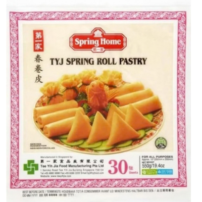 TYJ Spring Roll Pastry, 250 mm 550 gm (30 x30)