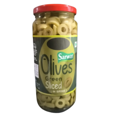 Sarwar Green Olive Sliced, 450 gm