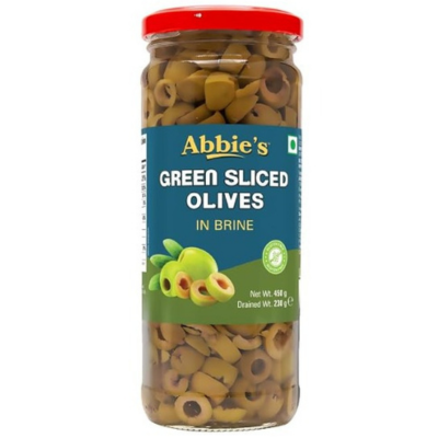Abbie's Olives Green Sliced, 450 gm