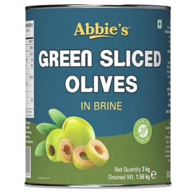 Abbie's Green Olive Sliced, 3 kg